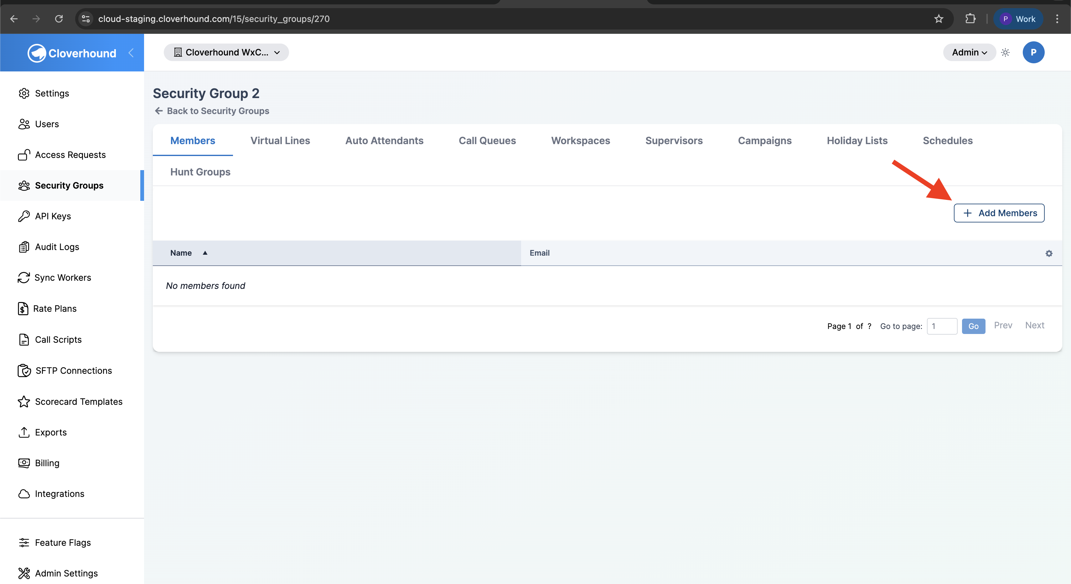 Add Members button on the Members tab