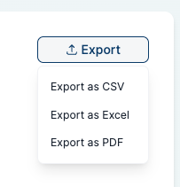 Export format dropdown