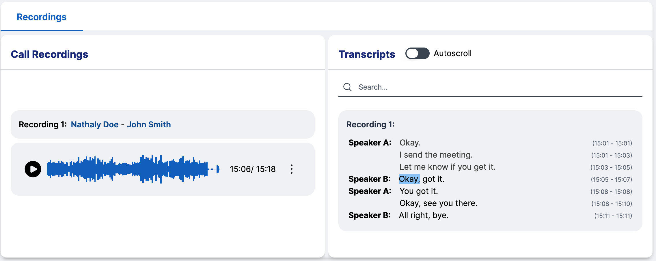 Call Recordings