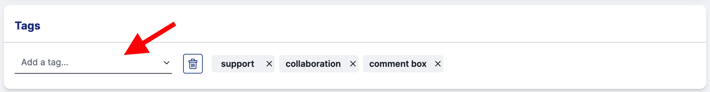Click Add a Tag
