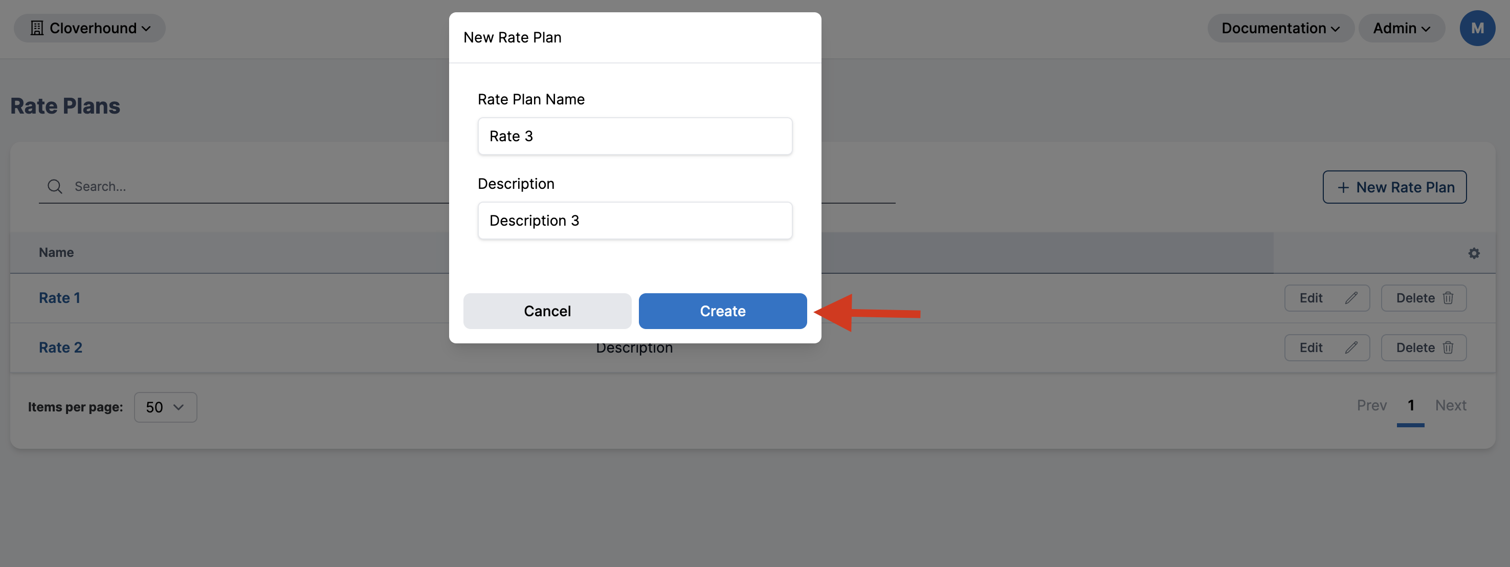 Create Rate Plan Form