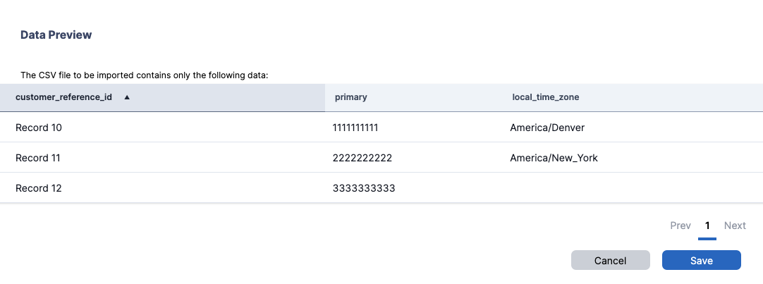 CSV Upload Empty TZ