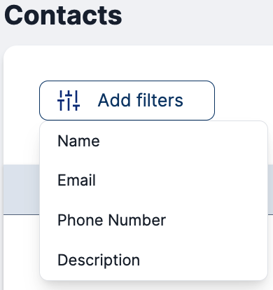 Filters Options