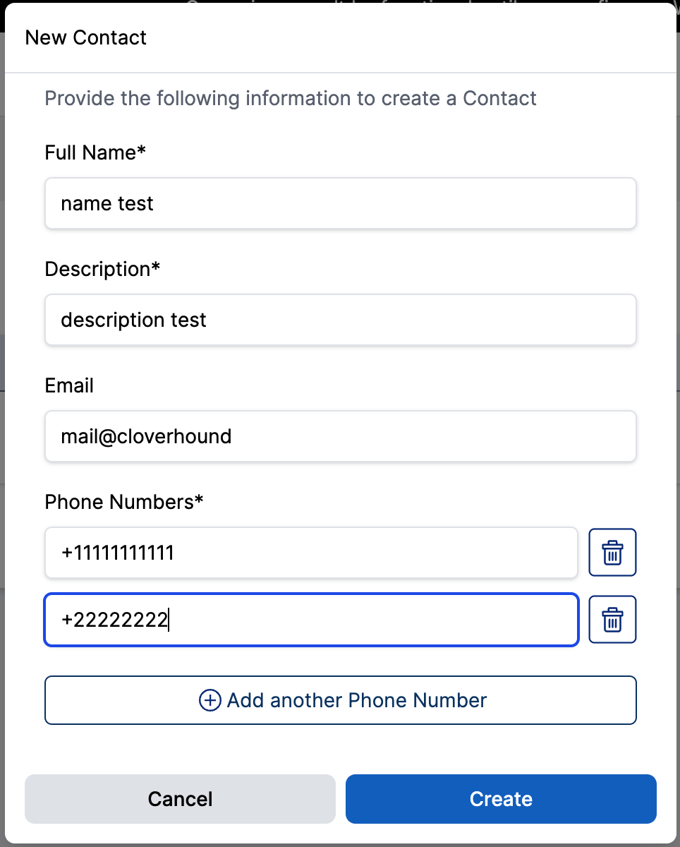 New Contact Form