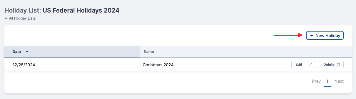 New Holiday Button