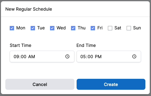 New Regular Schedule