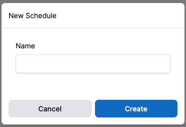 New Schedule