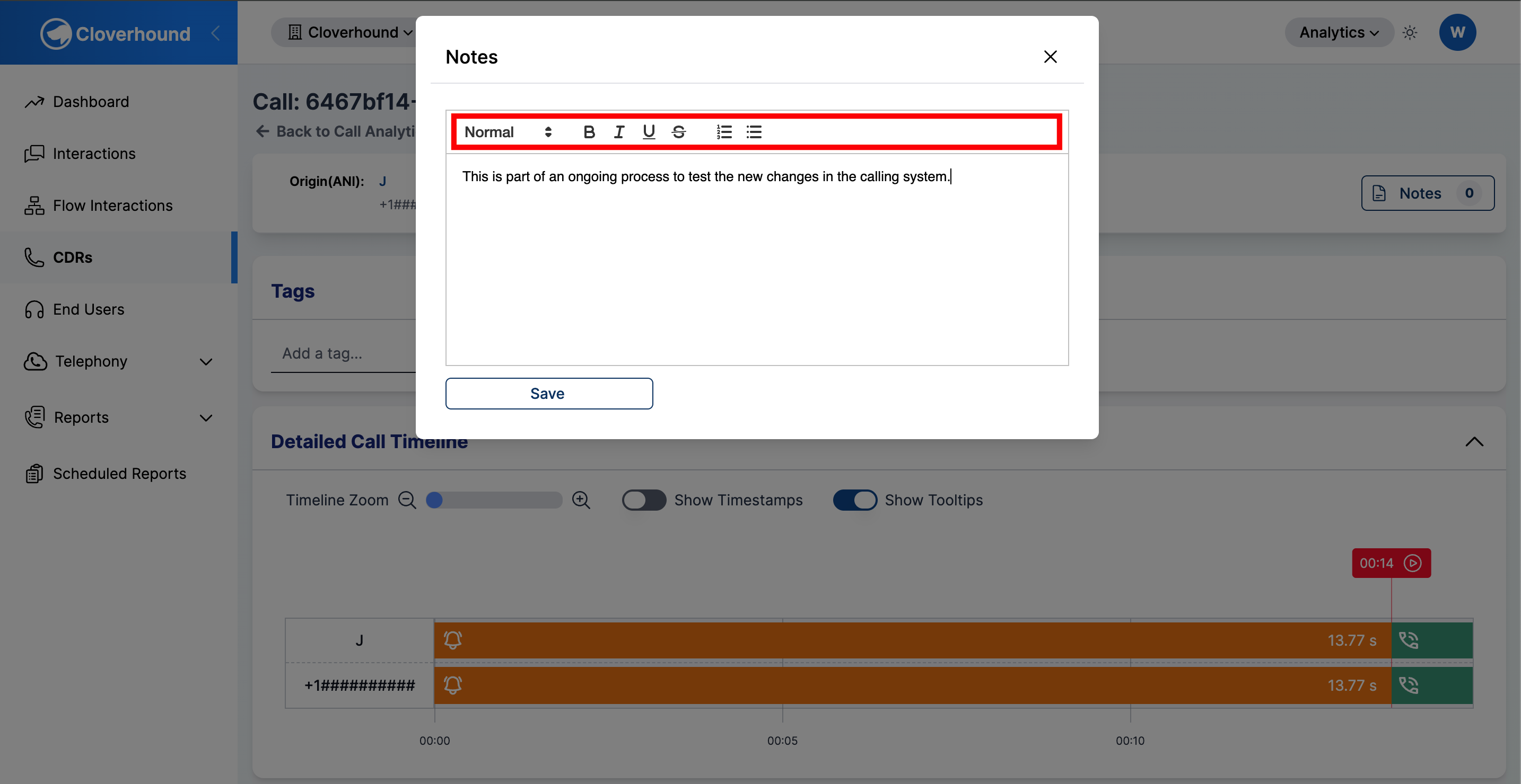 Notes Editor Toolbar