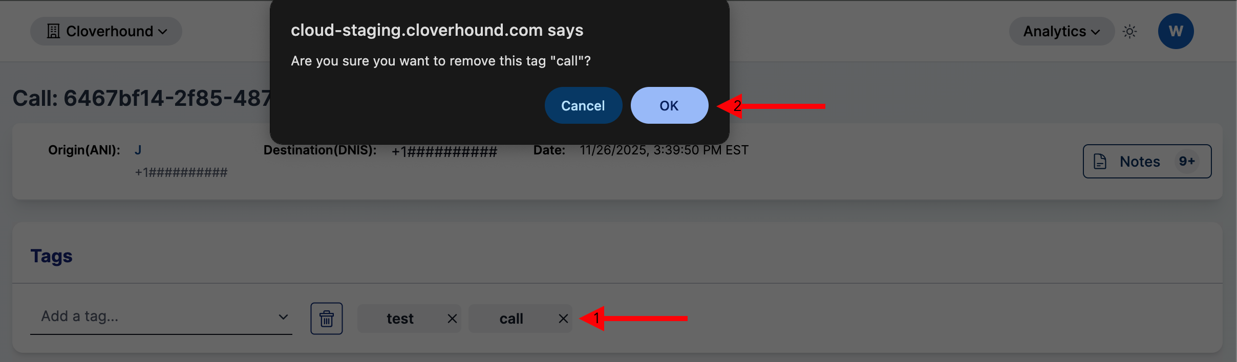 Remove a single tag