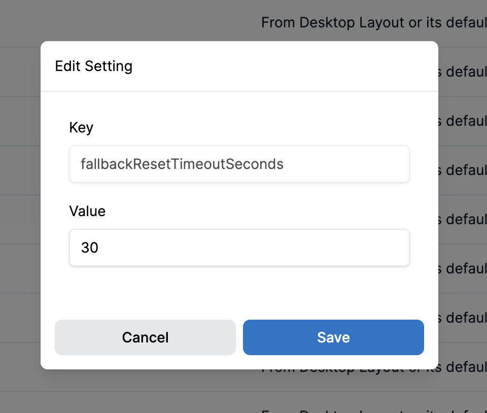 Edit Setting modal for a team setting 2