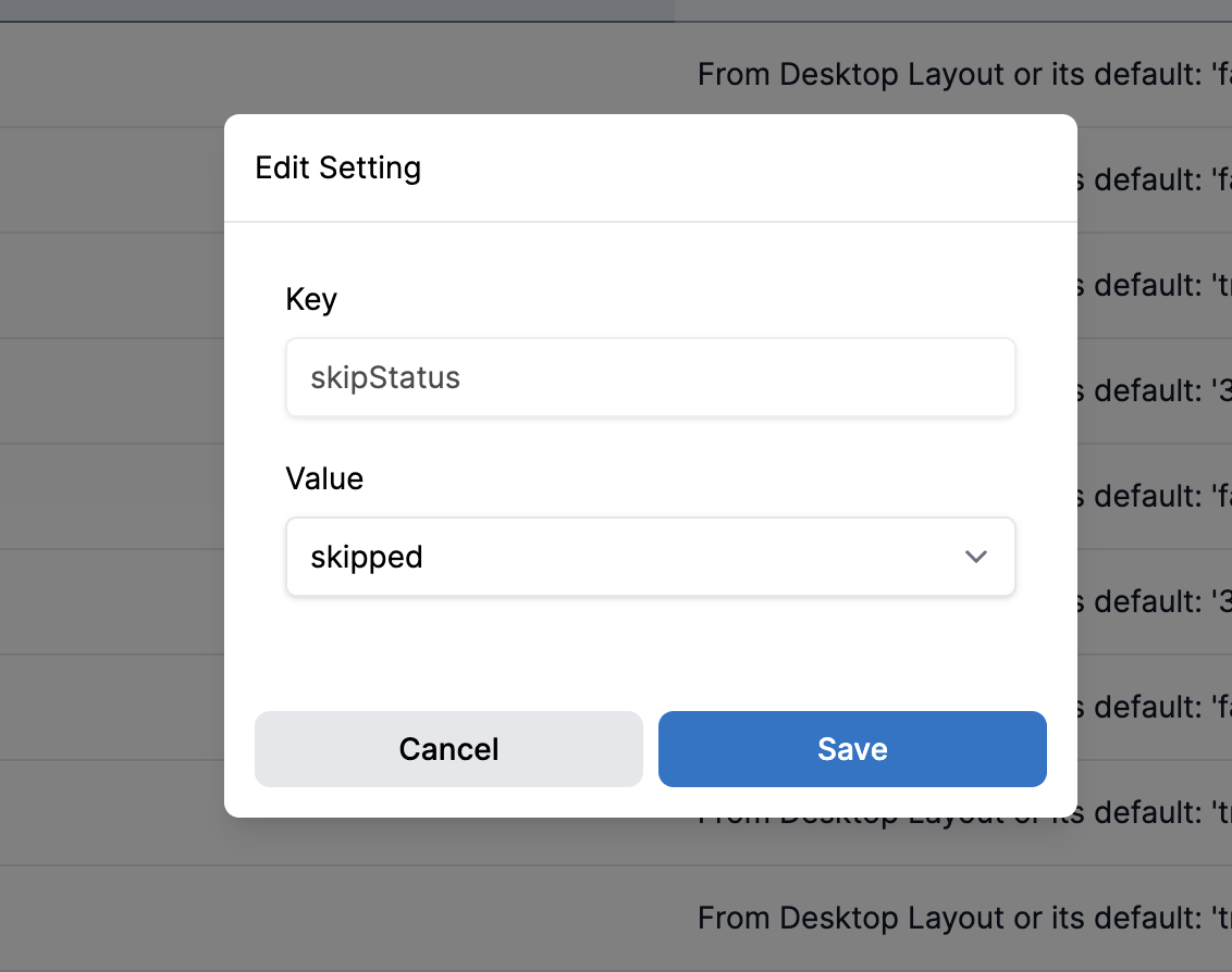 Edit Setting modal for a team setting 3