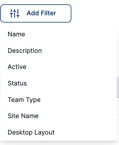 teams select filters